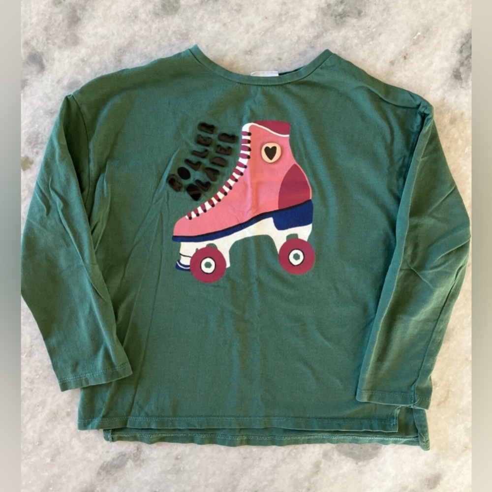 Zara Roller Skate “Roller Blade” Green Long Sleeve